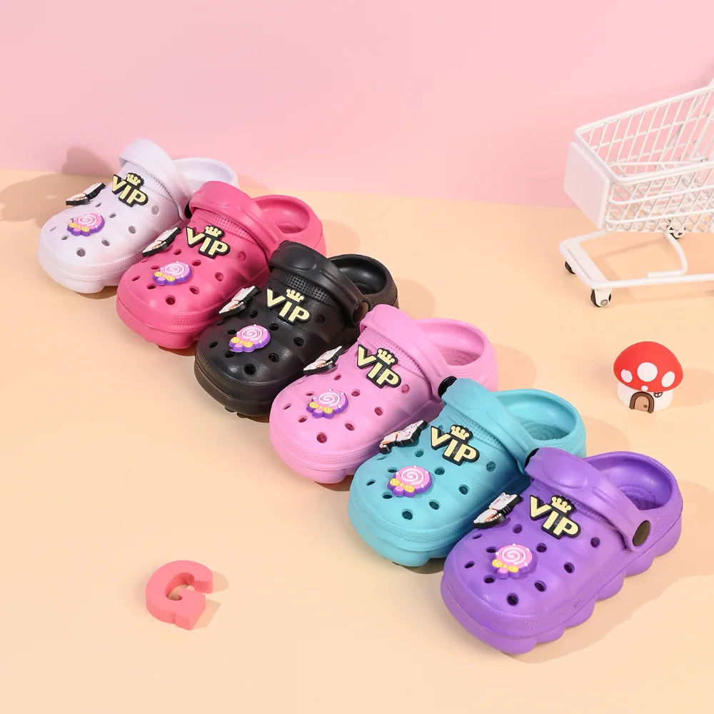 Summer Children's Slippers Boys Girls Cartoon Cute Anti-Slip Open-Toe Clogs Infant Toddler and Big Kids Sandals