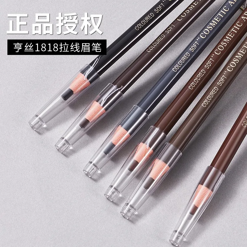 12pcs Tear Off Pull Line Eyebrow Pencil, Not Sharpen Need Eyebrow Pencil, Natural Color Rendering, Sweat Proof And Smudge Proof