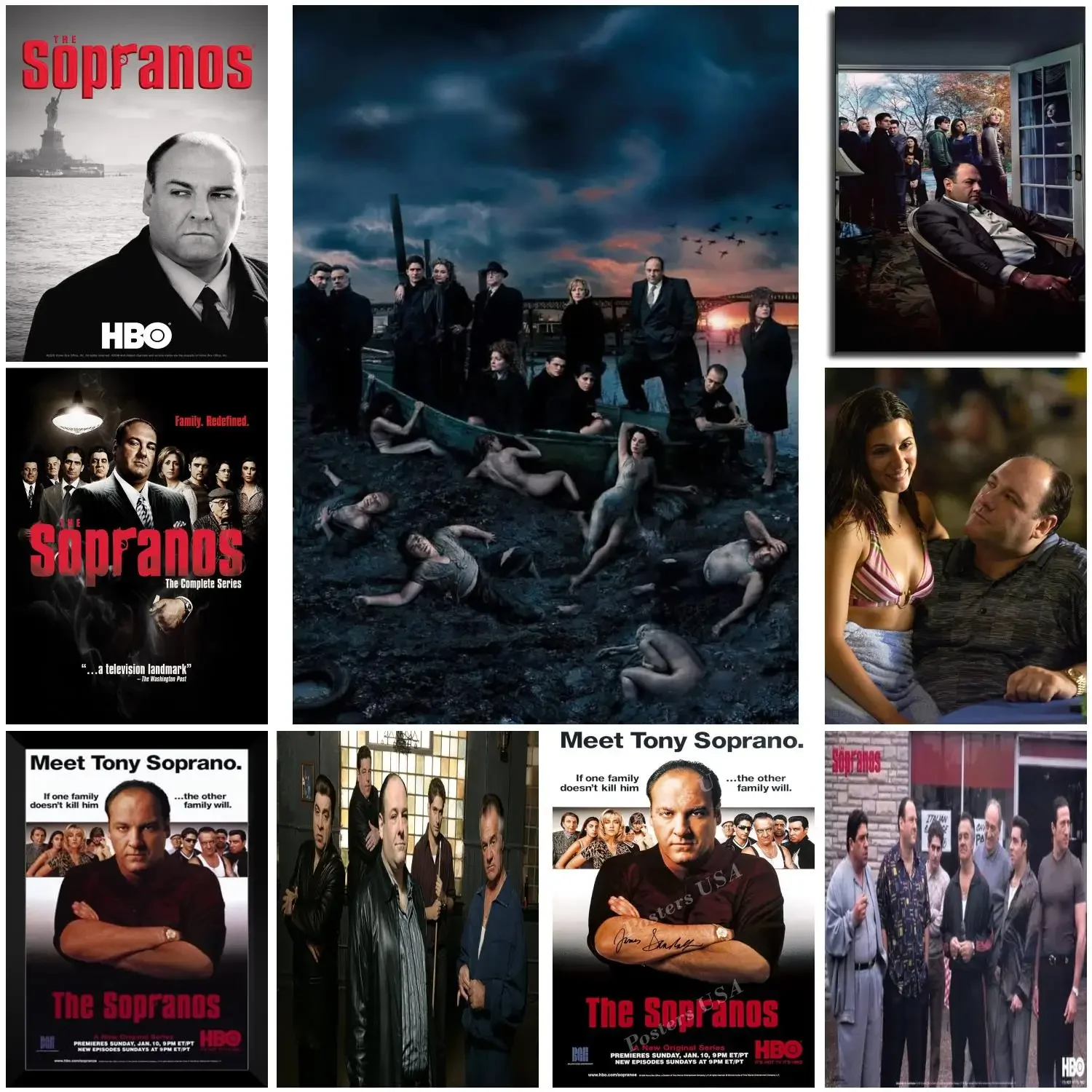 poster sopranos Poster Prints Wall Art Canvas Painting Poster For Modern Family Living Room Home Decor