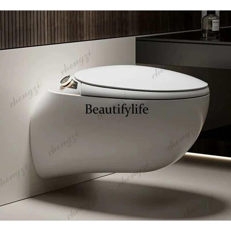 Wall-mounted automatic embedded gun gray smart toilet wall row hidden foam