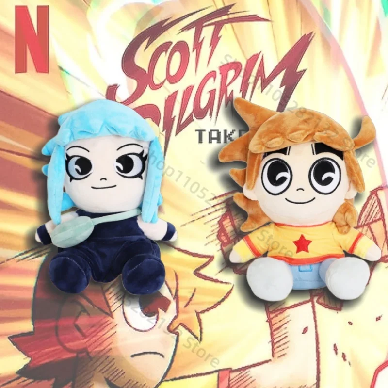 

Новая плюшевая игрушка Скотт Пилигрим 2026 года, мягкая мультяшная кукла-подушка по мотивам аниме и игр, подарок для детей