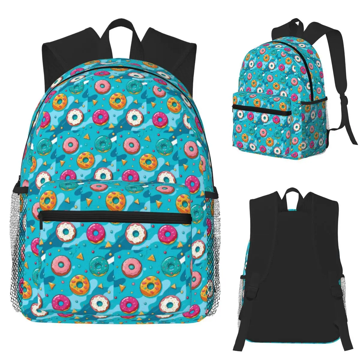 

Cosmic Snack Quest With Floating Donuts Student Backpack School Bag Hiking Travel Daypack for Men Women Bookbag Shoulder Bags