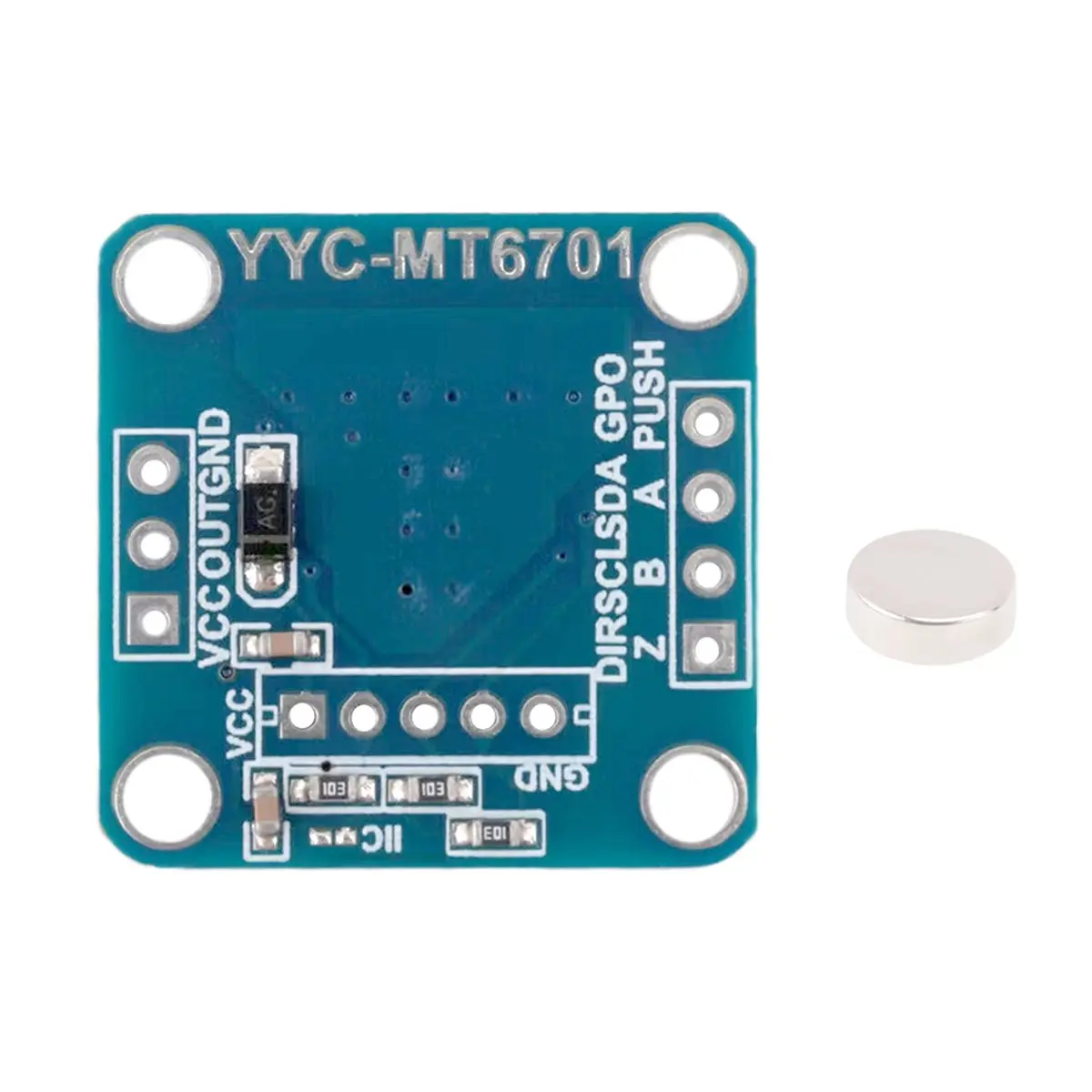 DT75BG Magnetic Encoder MT6701 Magnetic Induction Angle Measurement Sensor Module 14bit High Can Replace AS5600