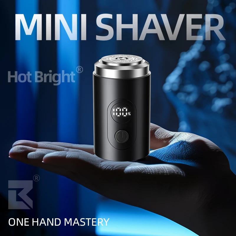 

Мужская электробритва с LED-дисплеем уровня заряда, легко разбирается и чистится, портативная и удобная для путешествий.