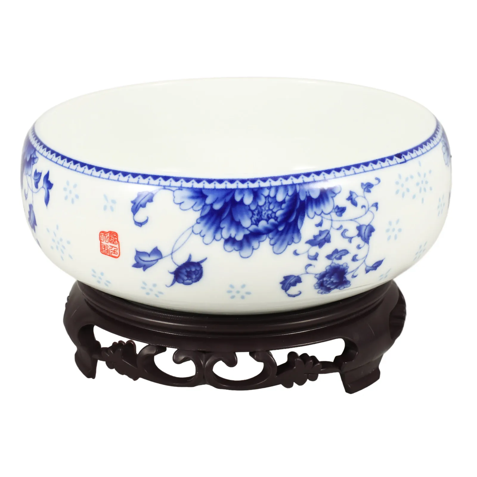 

Набор из 1 прочного керамического гидропонного горшка с глубоким резервуаром для воды для гидропоники нарциссов и других растений, для использования в помещении и на улице