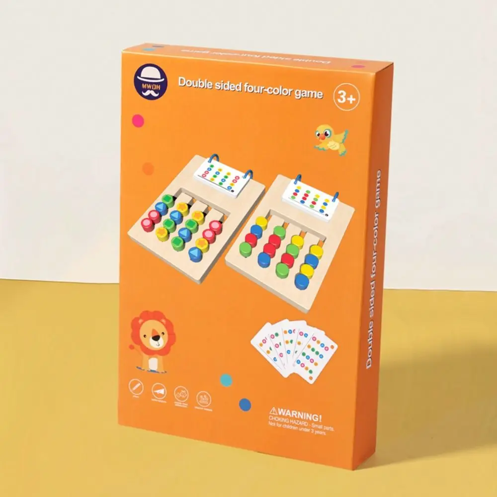 

4-color Colors Matching Game Montessori Double Sided Thinking Develop Toys Fine Motor Skill Early Educational