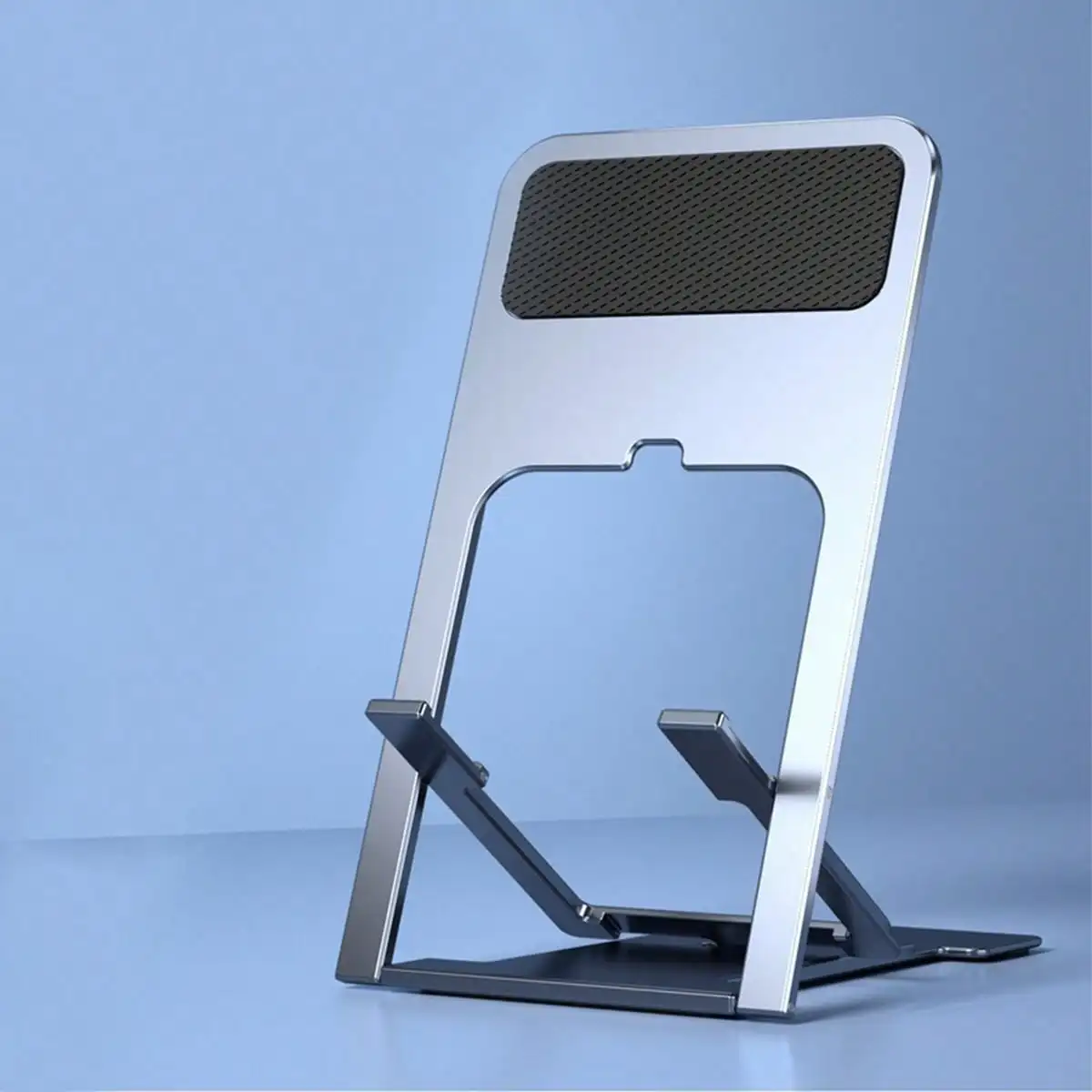 2025 Edition Integrated Foldable Portable Stand, Ergonomic Adjustable Desktop Mount for Mobile Devices and Laptops