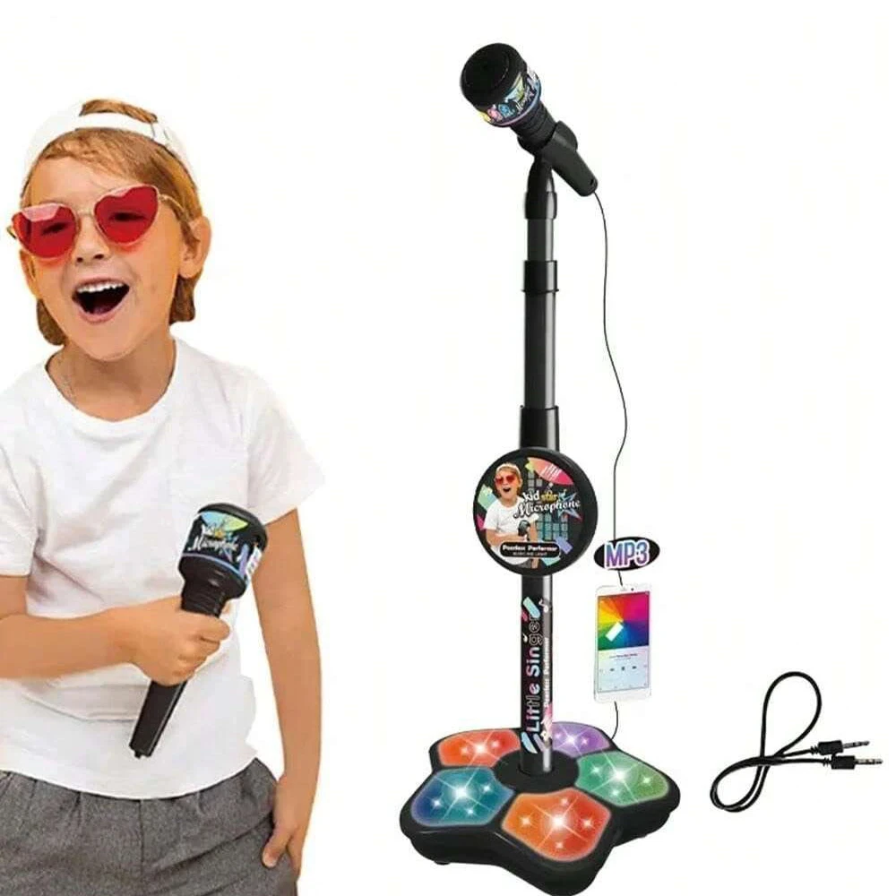 Support de microphone pour enfants, jouet portable, karaoké électronique pour enfants, support de microphone durable pour fête, machine de karaoké pour enfants