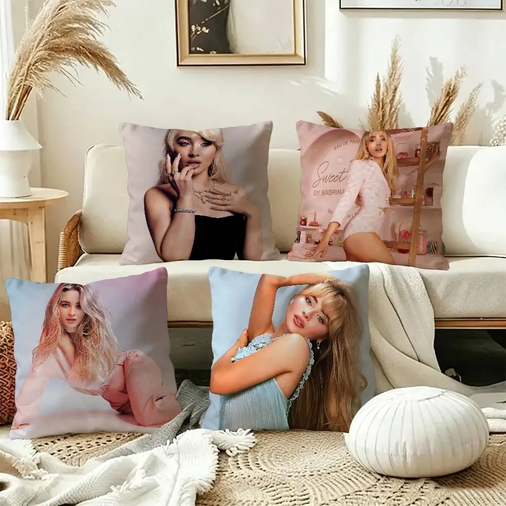 E-Espresso S-Sabrina Sweet Personalized Pillow Dust Cover Bedroom Kids Party Decoration Pillowcase Birthday Children Gift