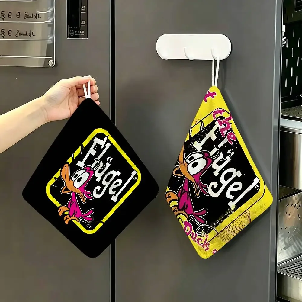 Flugels Drinking Polyester Cotton Hanging Kitchen Towel, Skin Friendly Hand Wiping Towel For Hotel Cafe Household