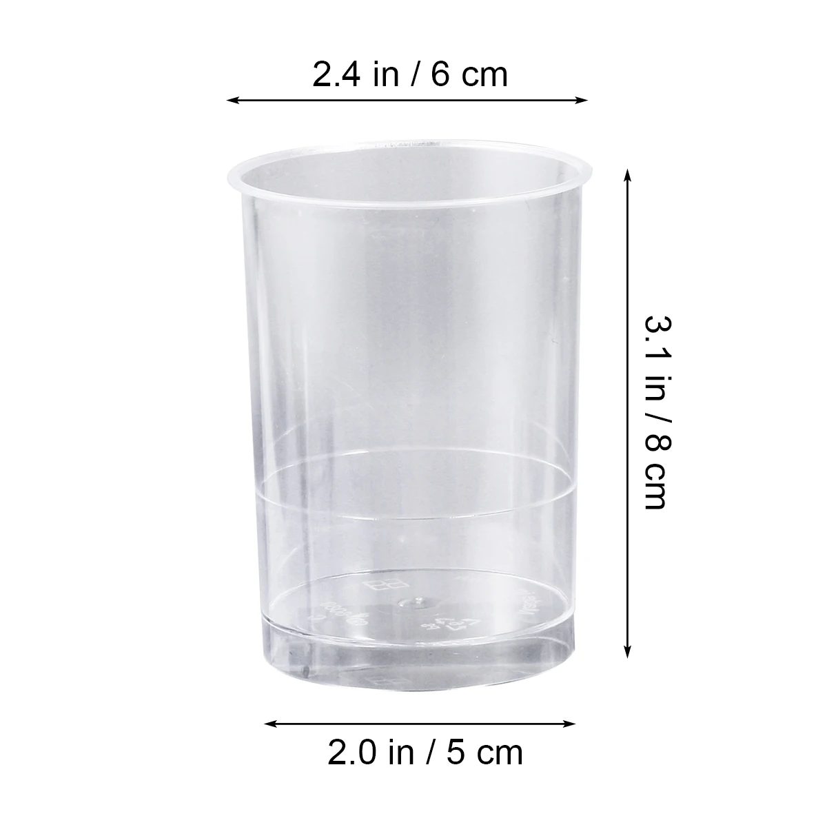 

40pcs Disposable Pudding Cups Thickened Straight Round Dessert Mousse Cake Elegant Reusable Freezable Kitchen Barware