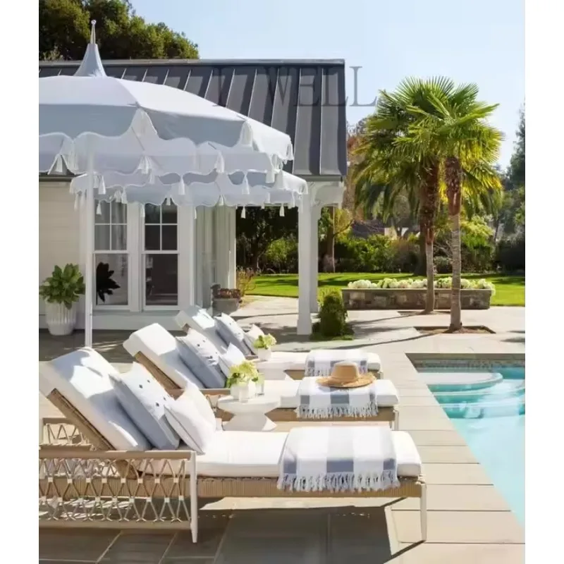 

Modern Style Wedding Swimming Pool Sun Shade Folding Parasol Patio Outdoor Beach Garden Umbrella with Base