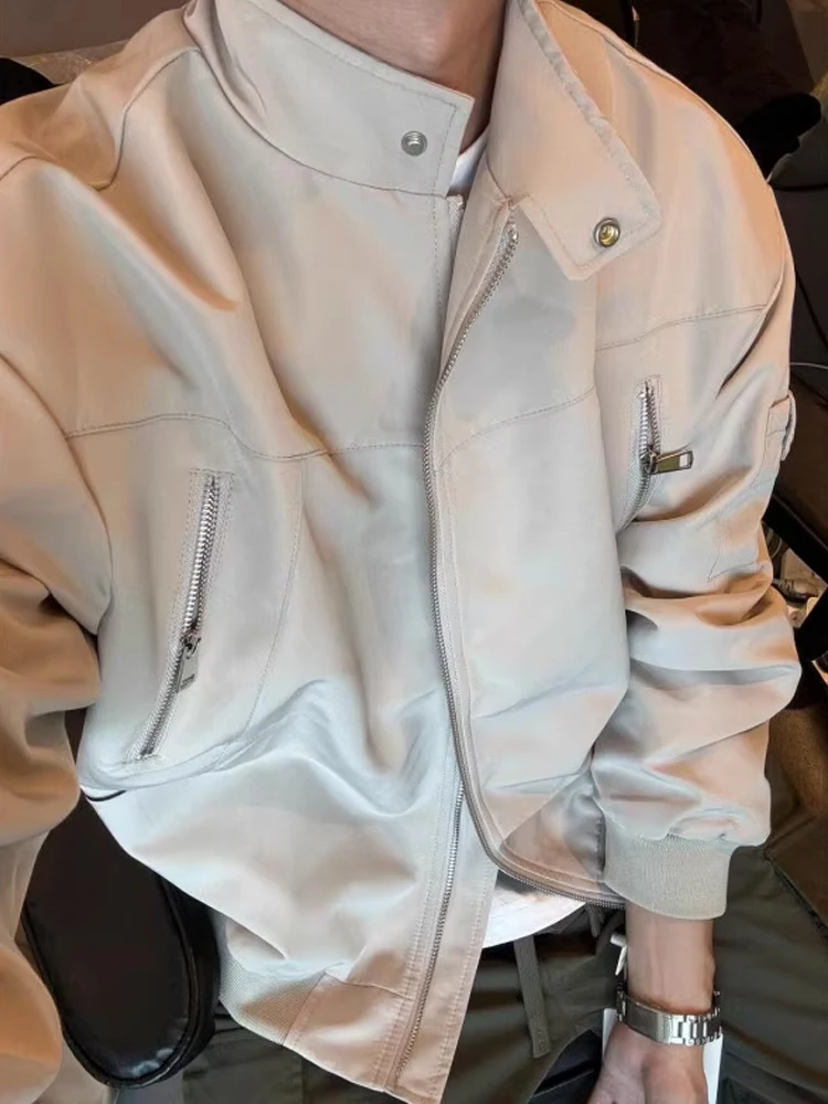 

Мужская куртка с воротником-стойкой в американском стиле High Street, осенняя универсальная повседневная высококачественная рабочая одежда для бейсбола и полетов