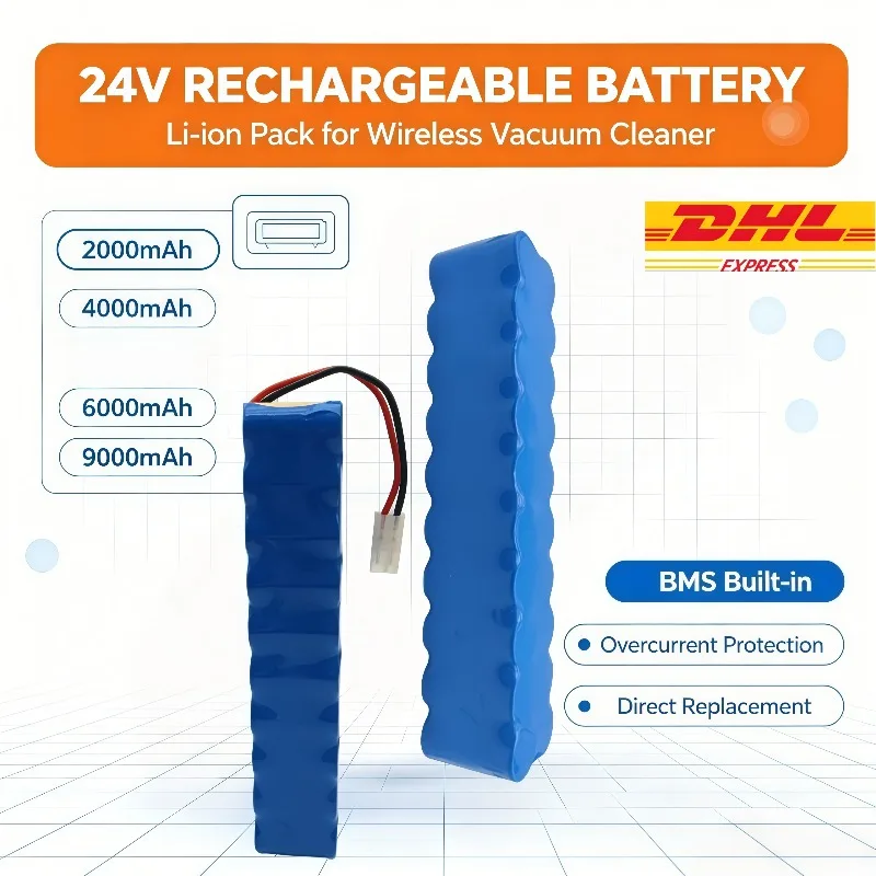 For RH8771WS RH8770 RH8779 RH877901 RH87501 Vacuum Cleaner, SC 24V 2000‑9000mAh Rechargeable Replacement Battery