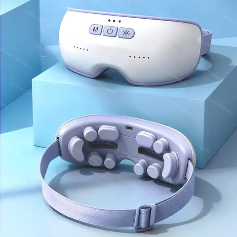 Electric Eye Massager Heated Eye Acupoint Massager 10 Massage Heads Eye Care Device Eye Massage for Relax Fatigue Improve Sleep