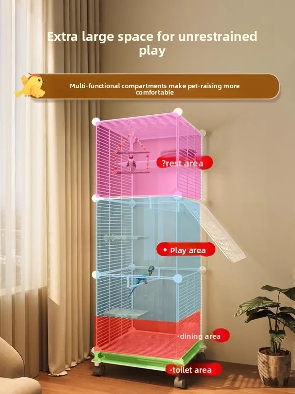 

Клетка для птиц, большая бытовая клетка из кожи тигра, какаду, роскошная вилла, новая жемчужная птица с вышивкой Myna, специальная клетка для птиц