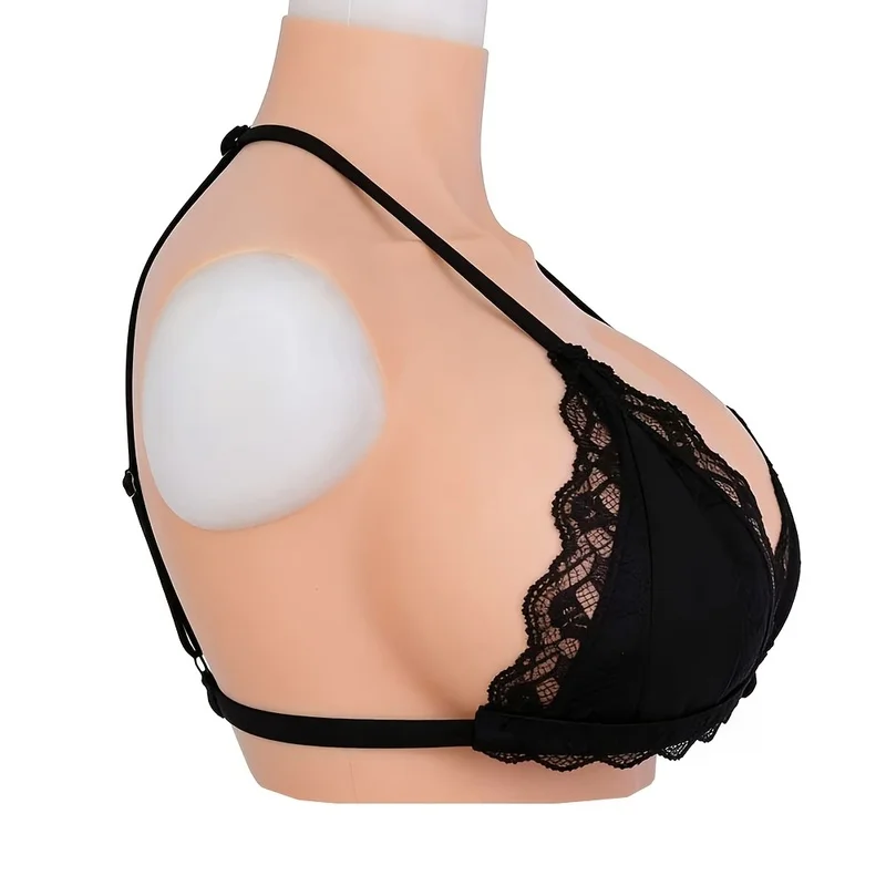 Silicone Breast Plates with a High Neck Silicone Breast Armor And Form-Fitting Plastic Vests Designed for Film Props &Procedures