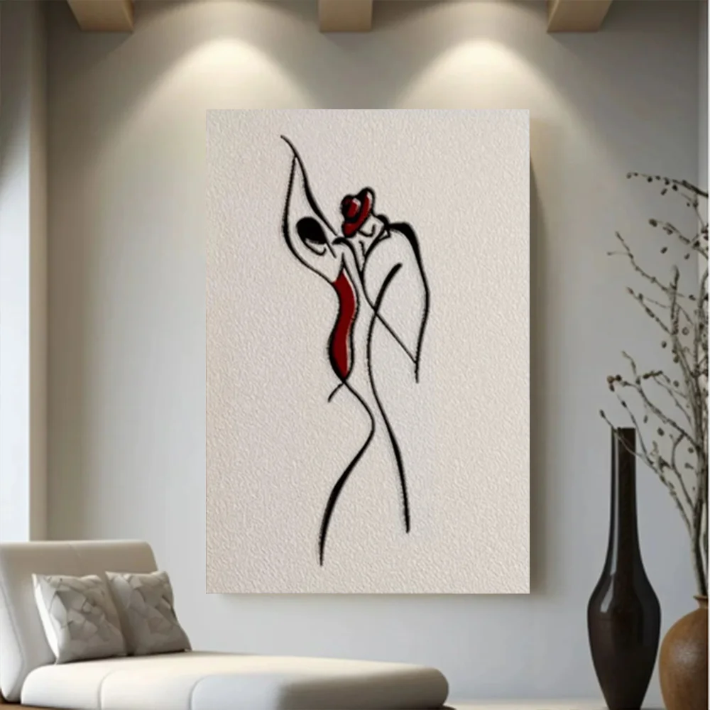 

100% hand drawn dance for both men and women abstract oil painting original wall painting home living room decoration paint inte