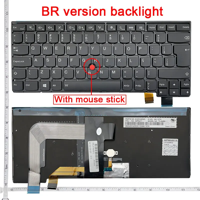 Brazil BR Backlit Keyboard for LENOVO T460S T470S T460 S2 ThinkPad 13 2nd Laptop