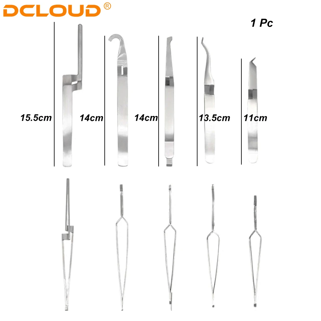 1Pc Dental Orthodontic Buccal Tube Tweezer Posterior Brackets Lingual Buttons Bonding Holder Articulating Paper Tweezers Tools