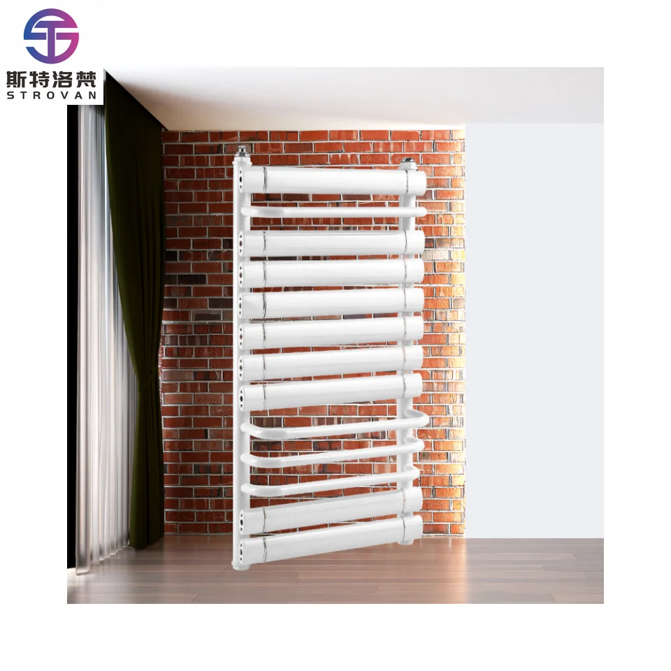 Beautiful Copper Aluminum Alloy Anti-Corrosion Wall-Mounted Radiator Hot Water Design HVAC Systems Bathroom Drying Towel Rack