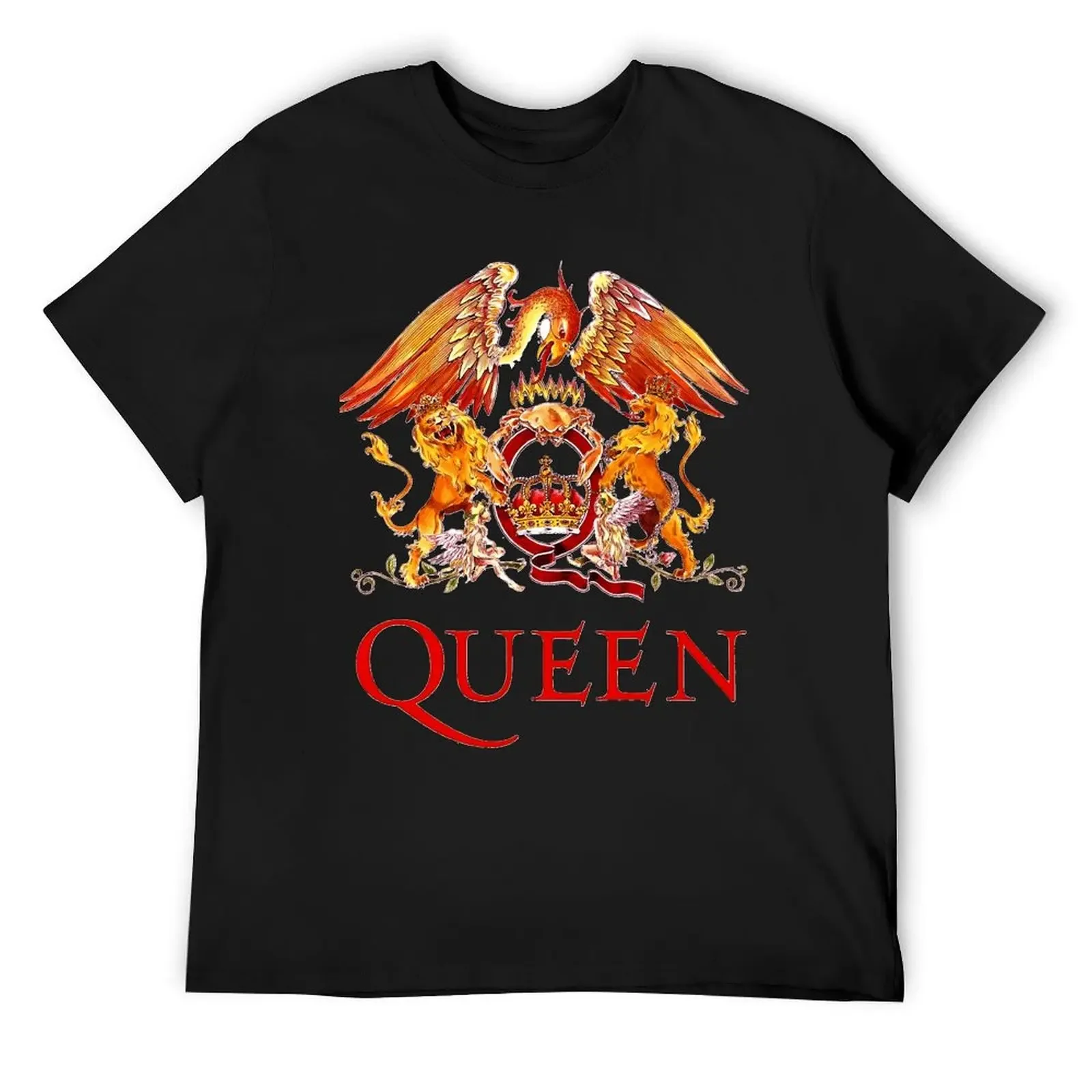 

emblem freddie and queen of two lions T-Shirt Funny t-shirt funny costumes graphics luxury designer mens plain t shirts