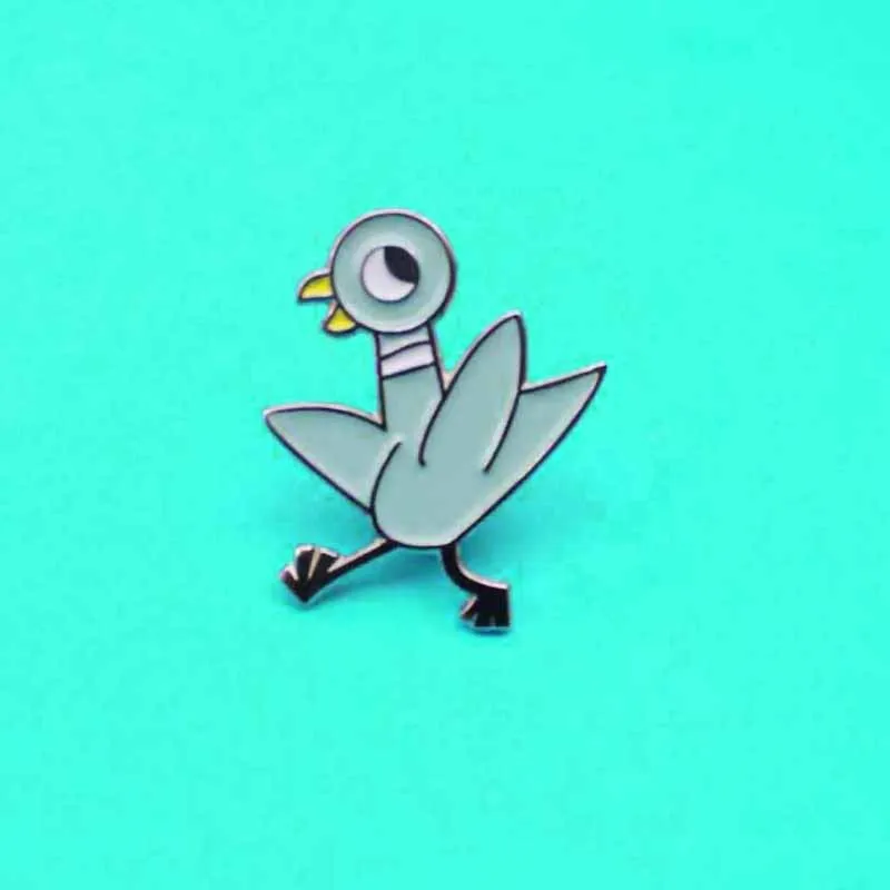 Broche esmaltado, insignia, regalo para niños, pájaro, pollo