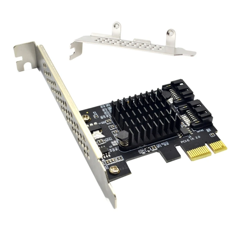 

PCIE III 2 Ports Controller Card Slots PCIe 1X to SATA3.0 Adapter 6Gbps Expansion Card for Chia Mining Dropship