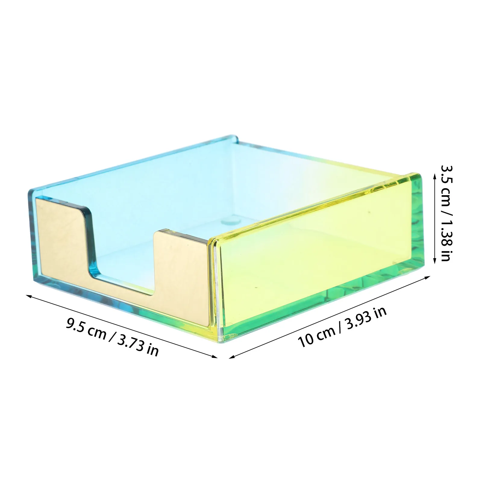 Acrylic Memo Holder Notepad Storage Organizer Box Desktop Paperclip Holder Office Supplies Organizer Rack for Notes Pens