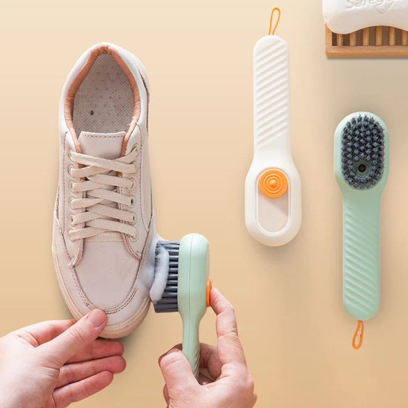 Multifunction Cleaning Brush Soft Bristled Liquid Shoe Brush Long Handle Clothes Brush Underwear Brush Household Cleaning Tool