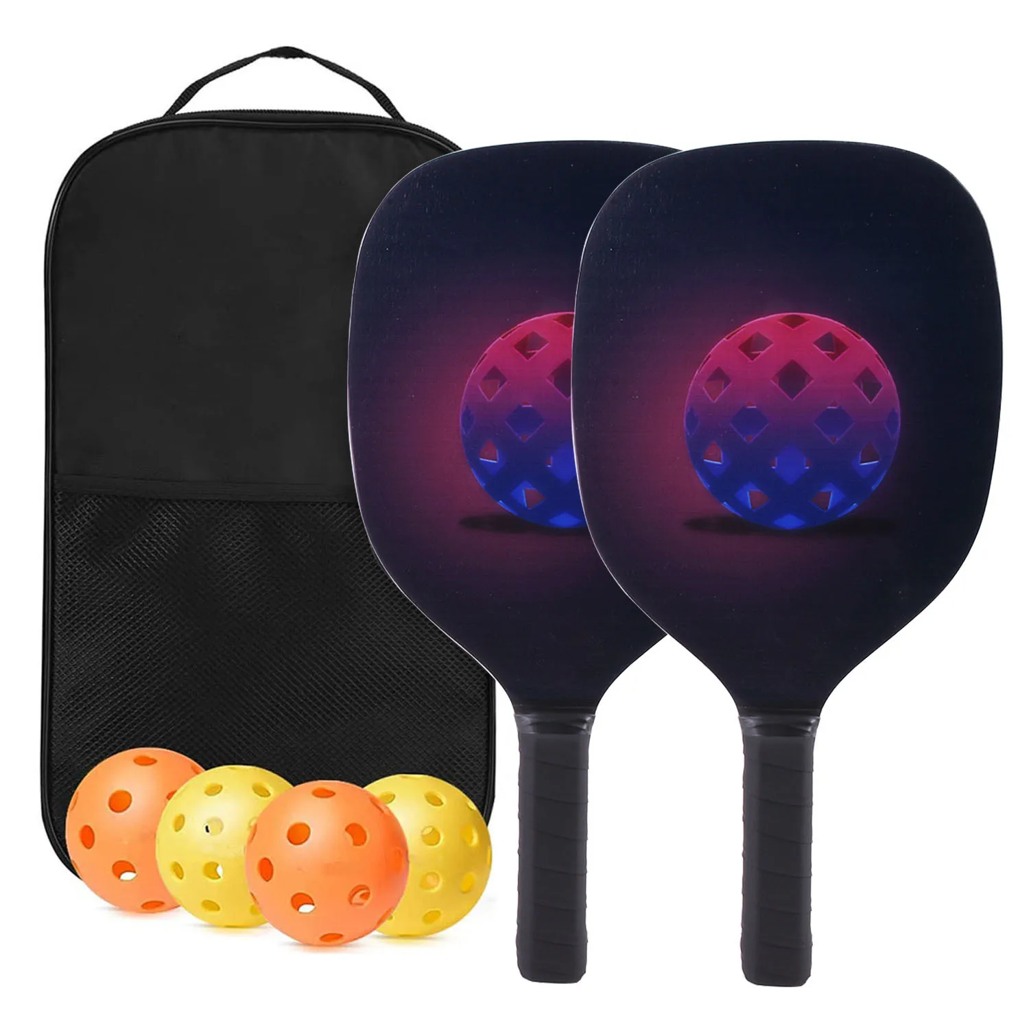 

Lightweight Portable Wooden Pickleball Racquet, Pickleball Racket Cover Carrying Bag Gift Kit Indoor Outdoor