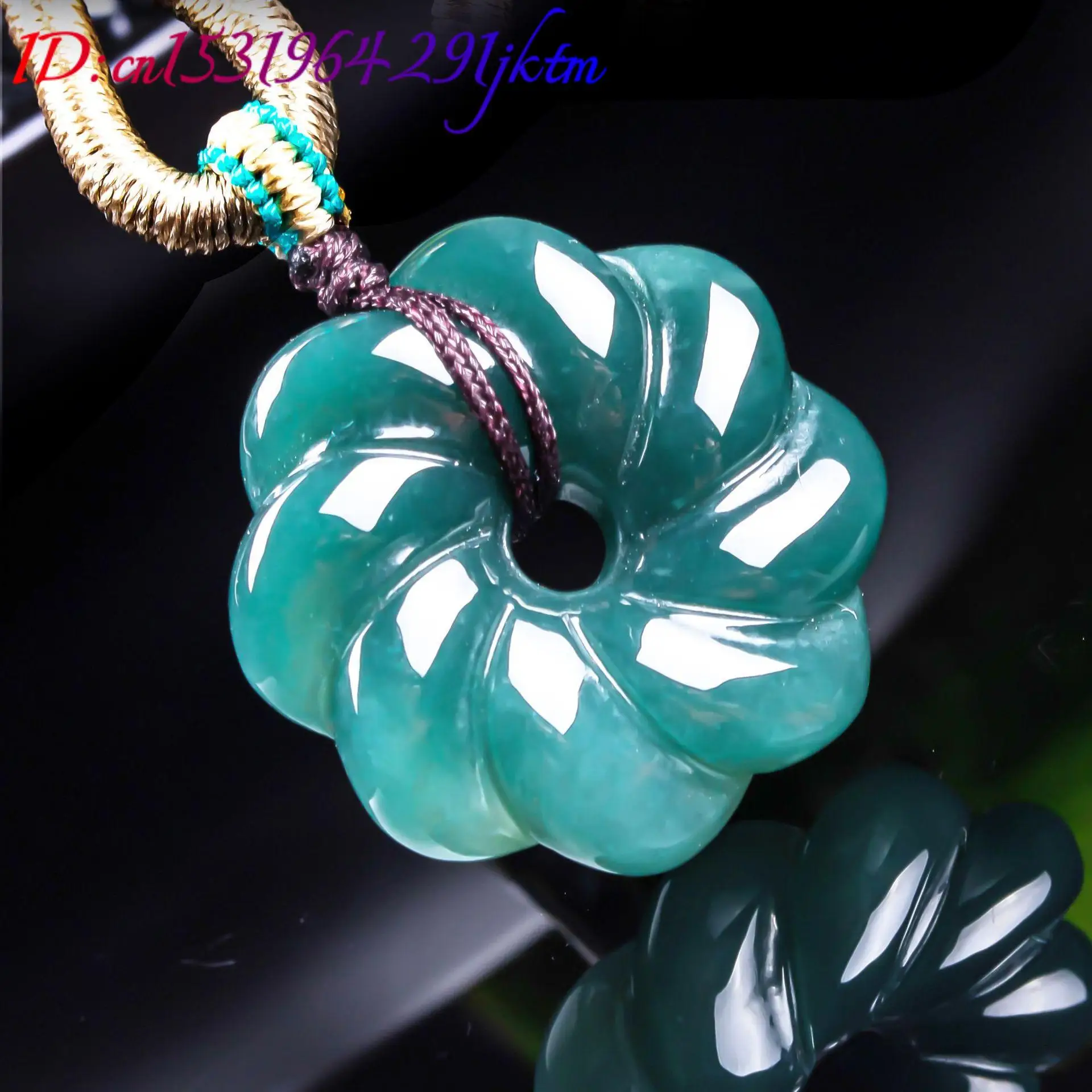 Natural Burmese Jadeite Flower Pendant Necklace Accessories Gemstone Talismans Fashion Jewelry Real Jade Luxury Gifts for Women view 4