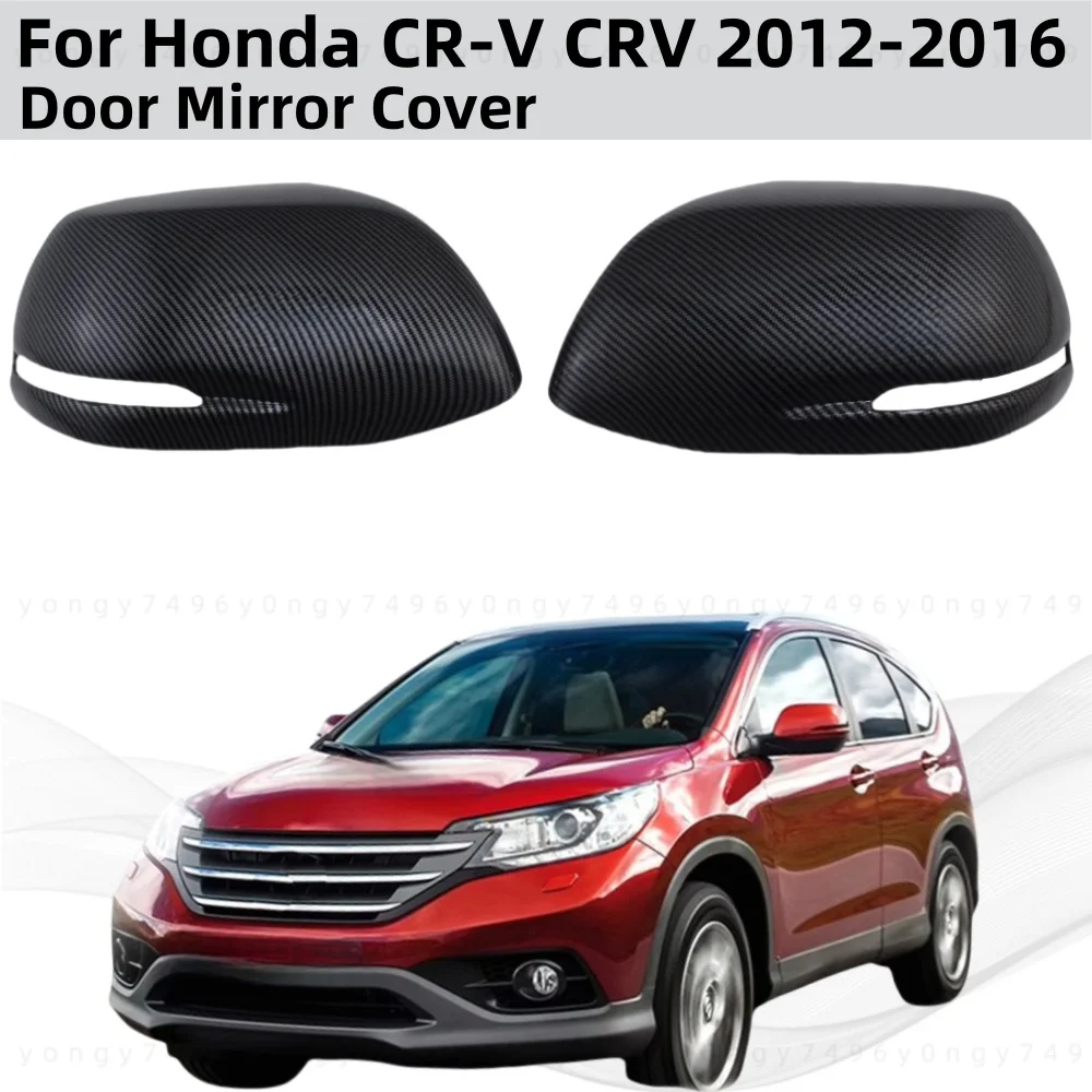 

2PCS Car Chrome Rearview Accessories Plated Carbon Door Mirror Cover Trim 2012 2013 2014 2015 2016 For Honda CR-V CRV