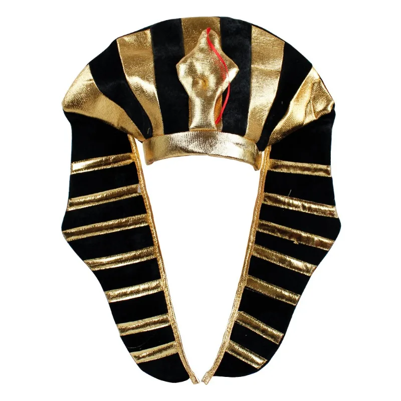 Halloween Golden Egyptian Pharaoh Hat Fun Snake Head Hat for Masquerade Party Cosplay Pharaoh Prop Anime Accessory