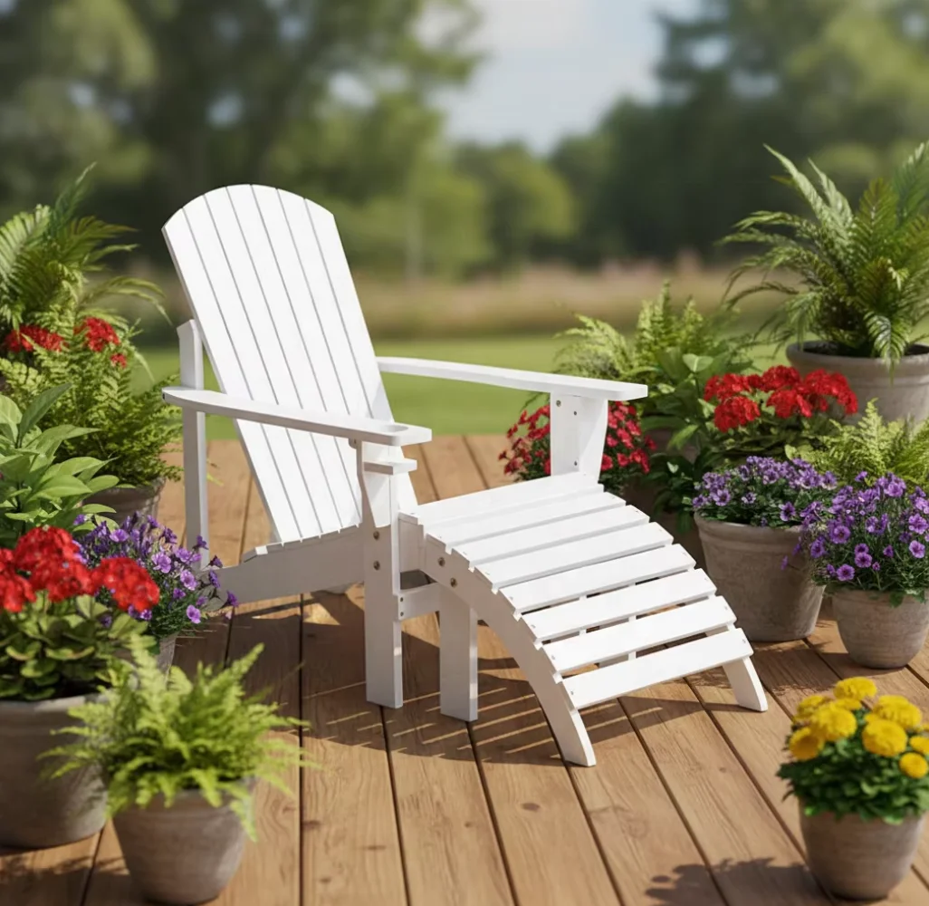 

Wholesale Ergonomic Solid Wood Adirondack Chair Portable Folding Beach Chair for Outdoor Patio Balcony Deck and Park Lounging