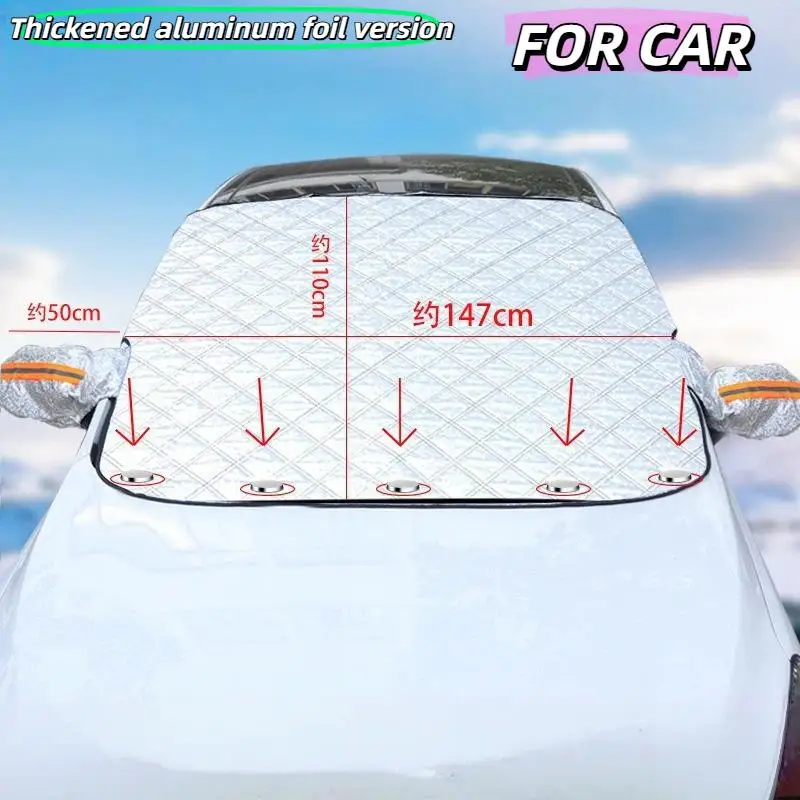 Summer Car Windshield Sunshade Cover UV Block Heat Insulation Waterproof Foldable Fit Sedan SUV Outdoor Parking