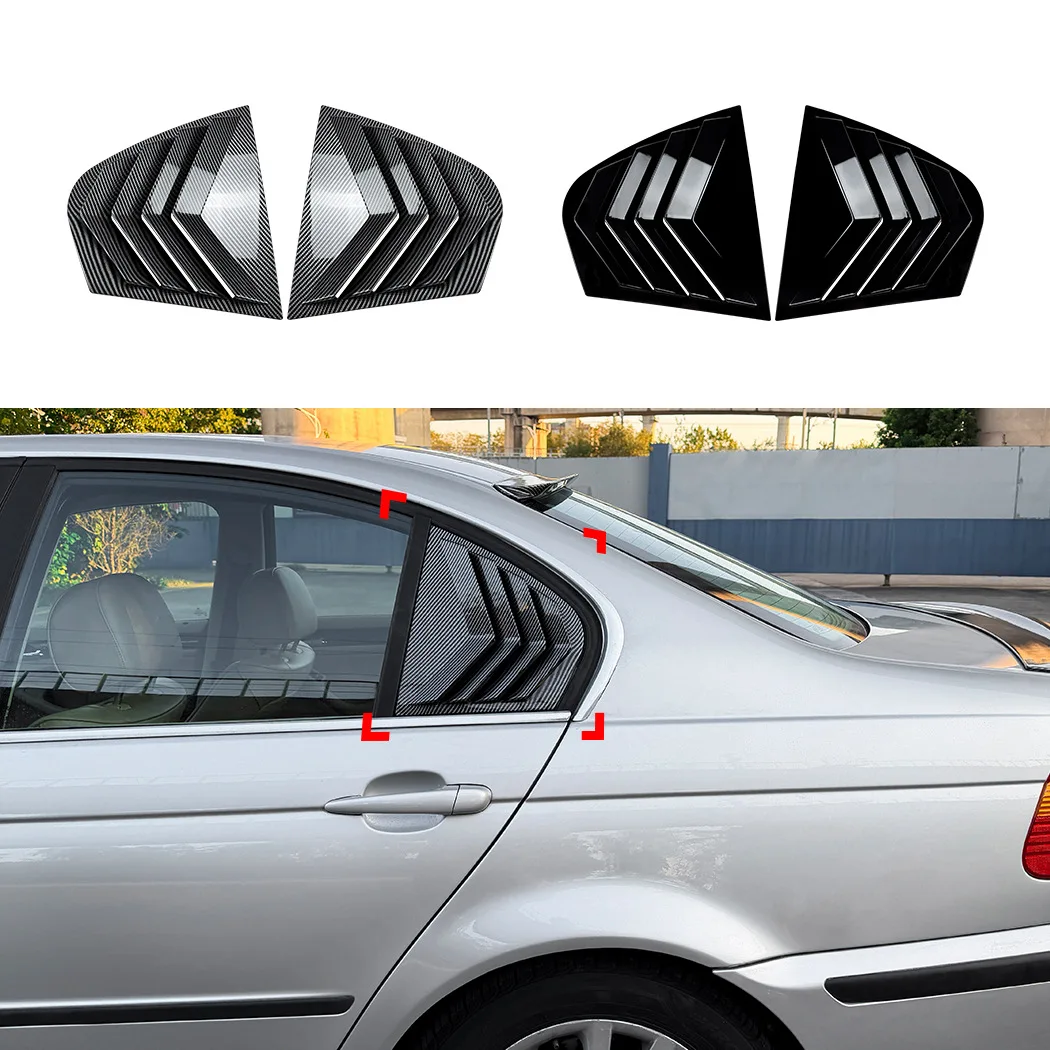 Applicable to BMW 3 Series E46 four-door 1998-05 rear window triangular window blind car sticker exterior decoration cross-borde