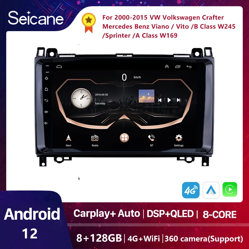 Seicane Car Multimedia Player Android 13 2 Din GPS Autoradio For Mercedes Benz B W245 B150 B160 B170 B180 B200 B55 2004-2012