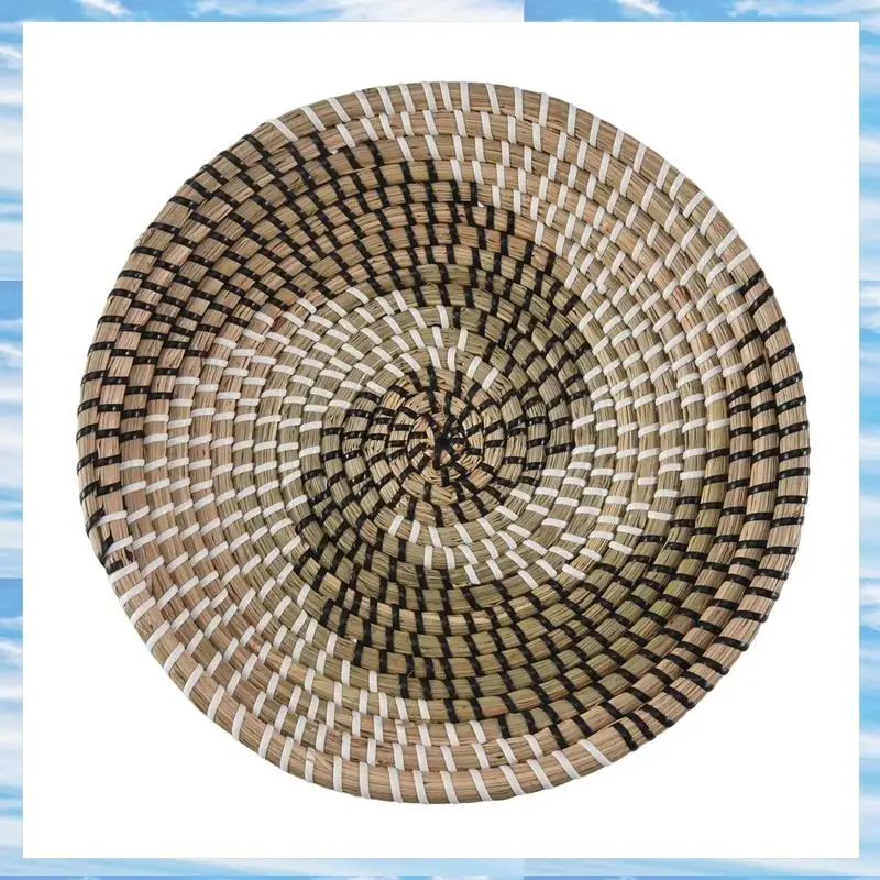 T31C-Handmade Hanging Wall Basket Decor(Set Of 3)Round Woven Basket ,Boho Home Decor Trays For Bedroom,Kitchen,Living Room image 6
