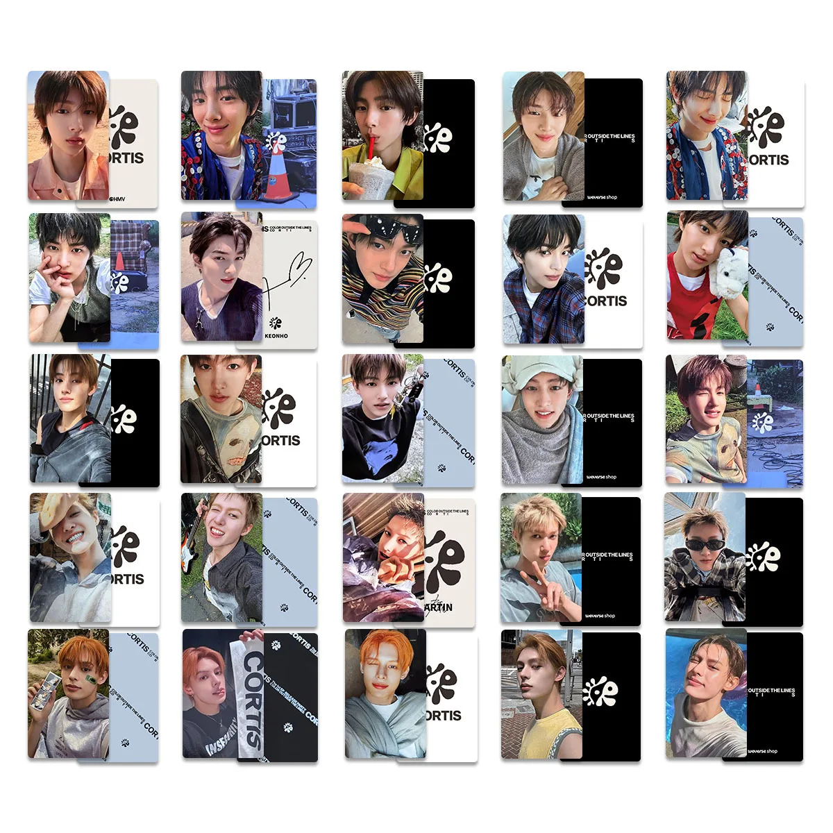 بطاقة إضافية للألبوم المنفرد من KPOP لفرقة الصبي الكورية الجنوبية، بطاقة إضافية للتدريب الرئيسي الذهبي من Qianhao WVS بطاقة صغيرة LOMO #5