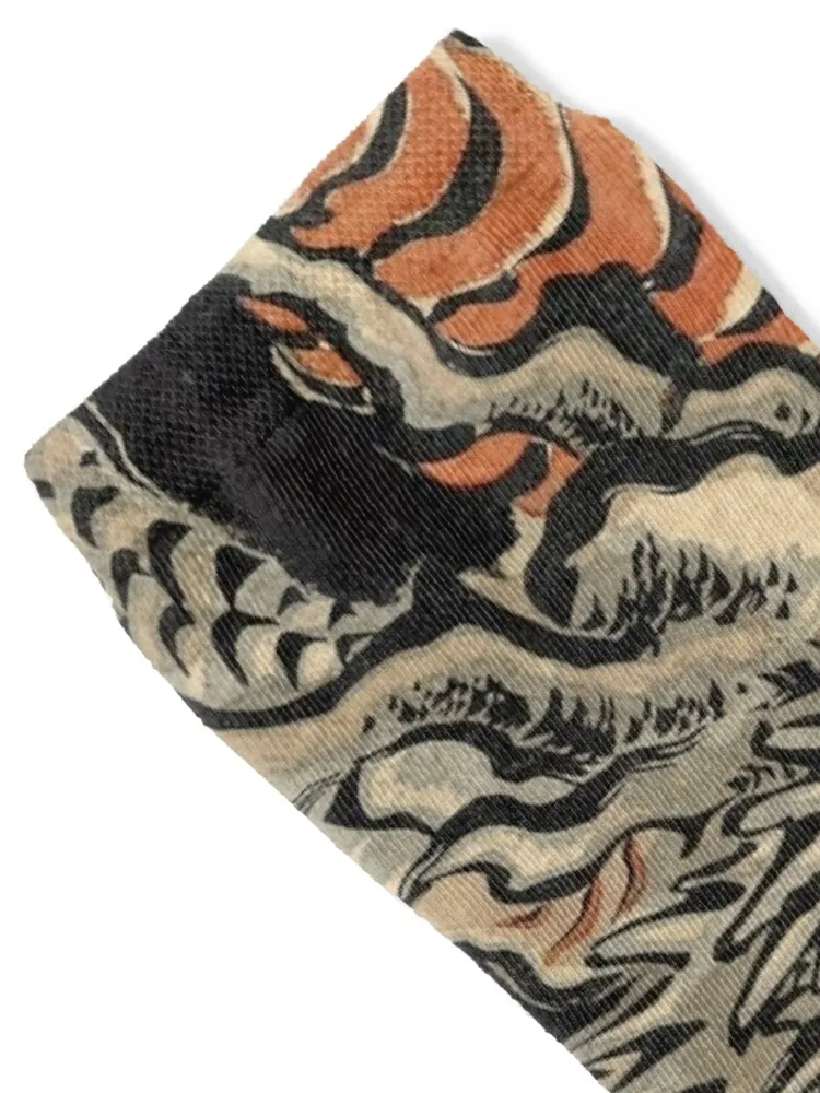 Utagawa Kuniyoshi - Dragon and Waves Socks Argentina winter Boy Child Socks Women's