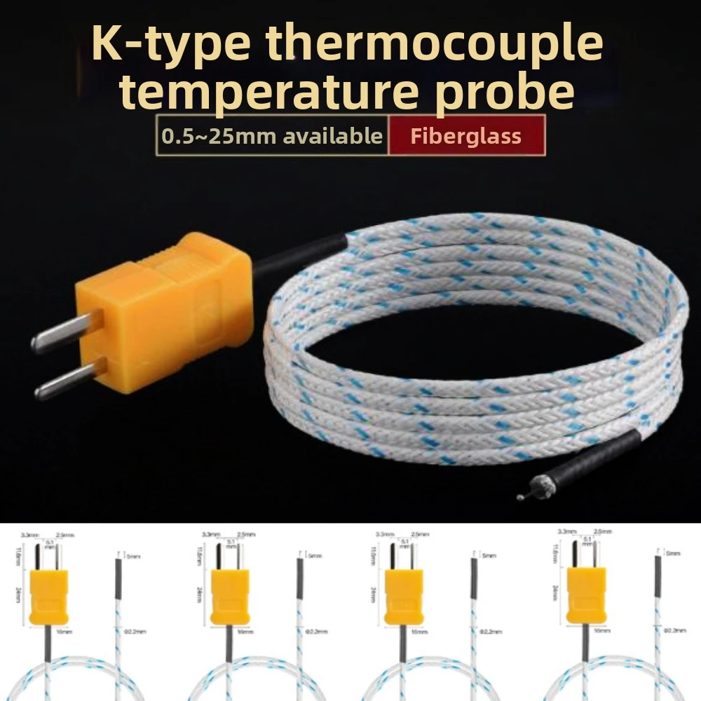 0.5/1/3/5/10/15/25M Long Wire Temperature Test TM-902C TES-1310 K-type TP-01 Thermo Sensor Probe -50~500° view 2