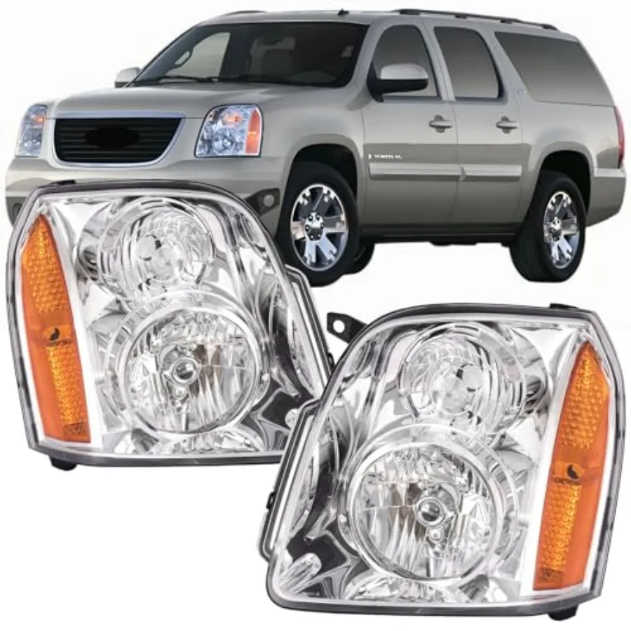 

Комплект из 2 шт. в сборе для 2007 2008 2009 2010 2011 2012 2013 2014 GMC Yukon XL 1500 2500 Гибридные сменные фары Lef