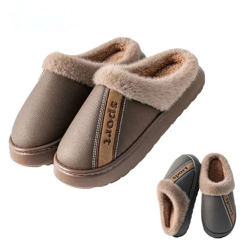 

Thick-soled Cotton Slippers Large-size Men's Cotton Shoes 2025 New Middle-aged and Elderly Home Indoor Non-slip Warm Shoes