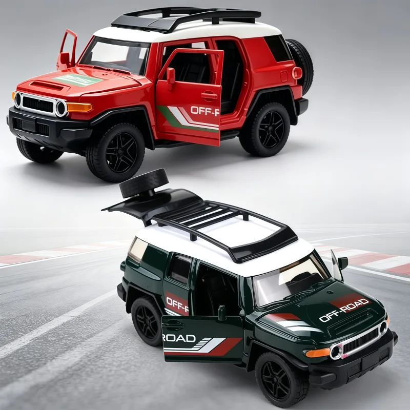 1:36 Scale Alloy Off-Road SUV Model, Rewind Alloy Car, Multi-Door Opening Simulation Car Model, Boy Collectible Toy Gift