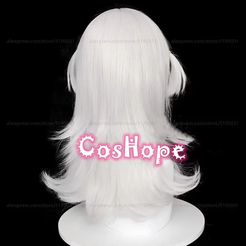 

Vivi 2025 Gawr Gura 55 см серебристо-белый синий парик косплей аниме термостойкие синтетические парики Хэллоуин