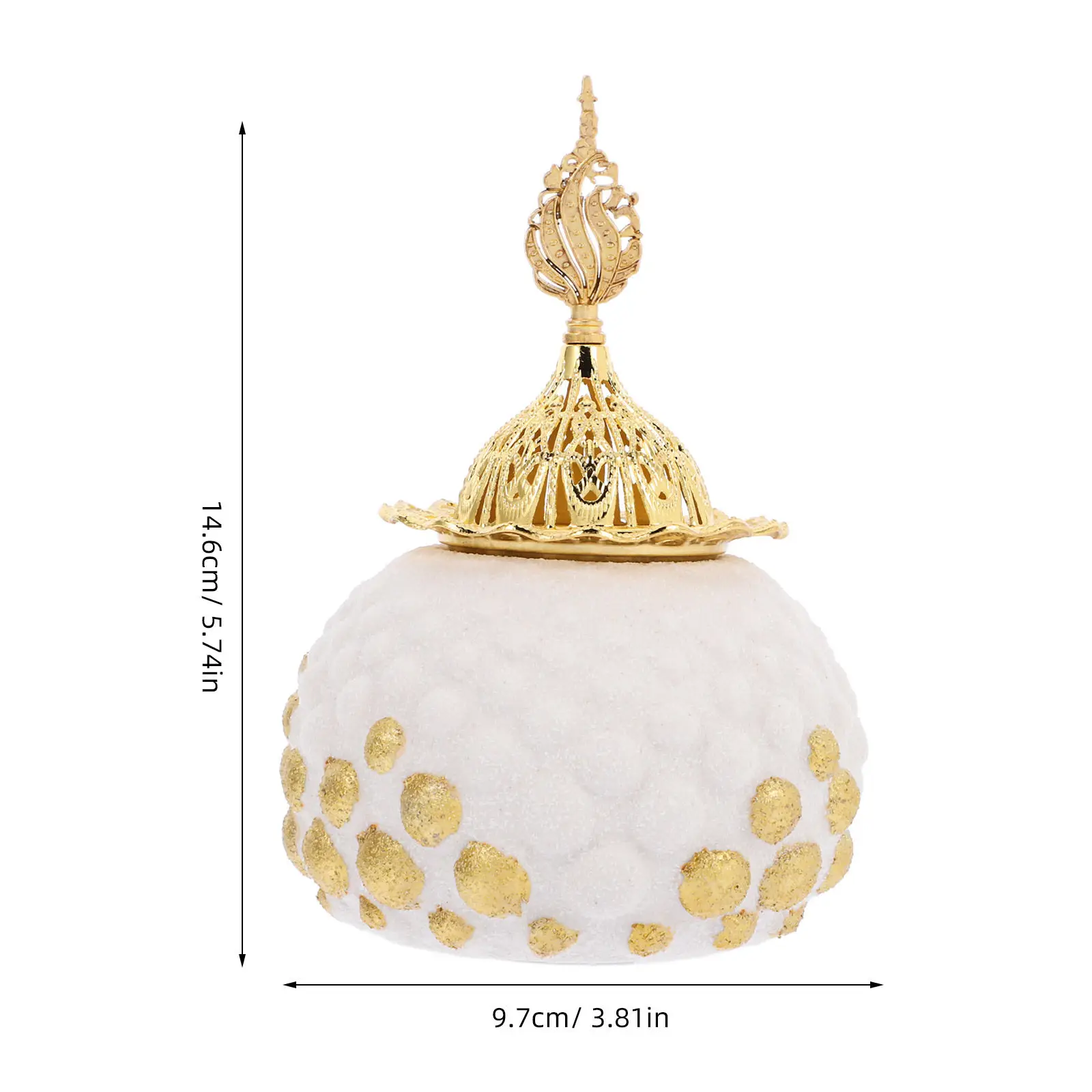 Premium Ceramic Incense Burner Middle East Design Decorative Censer for Yoga Meditation Sauna Kitchen Bedroom Desktop