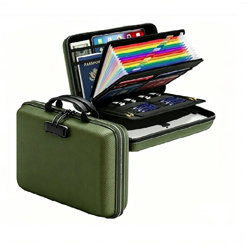 Fireproof Waterproof Document Bag Portable Hard Case for Certificates Passports Gun Safe view 6
