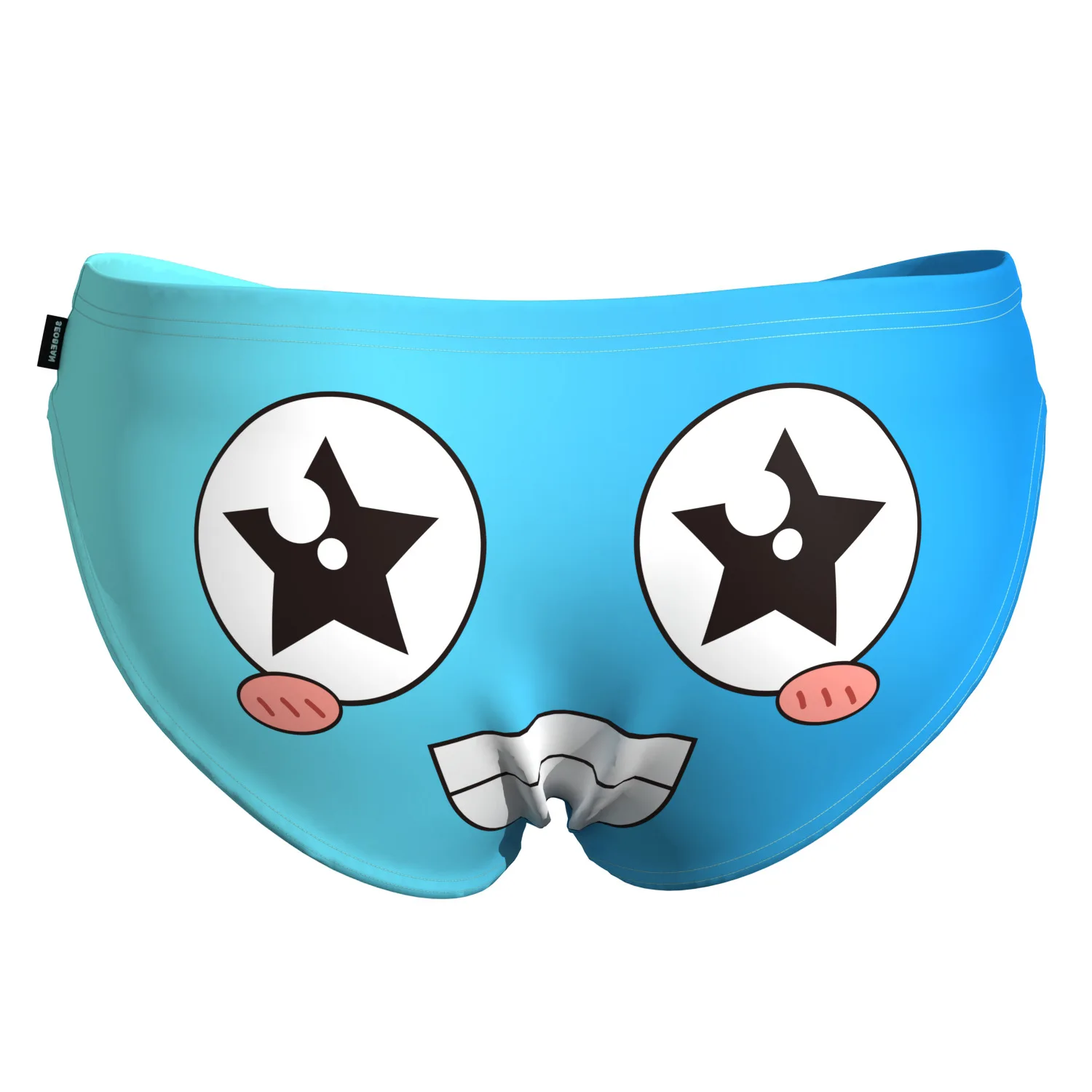 SEOBEAN Men's Low Waist Briefs Breathable Gradual Cartoon Print Underwear Sexy Triangle Pants for Men view 3