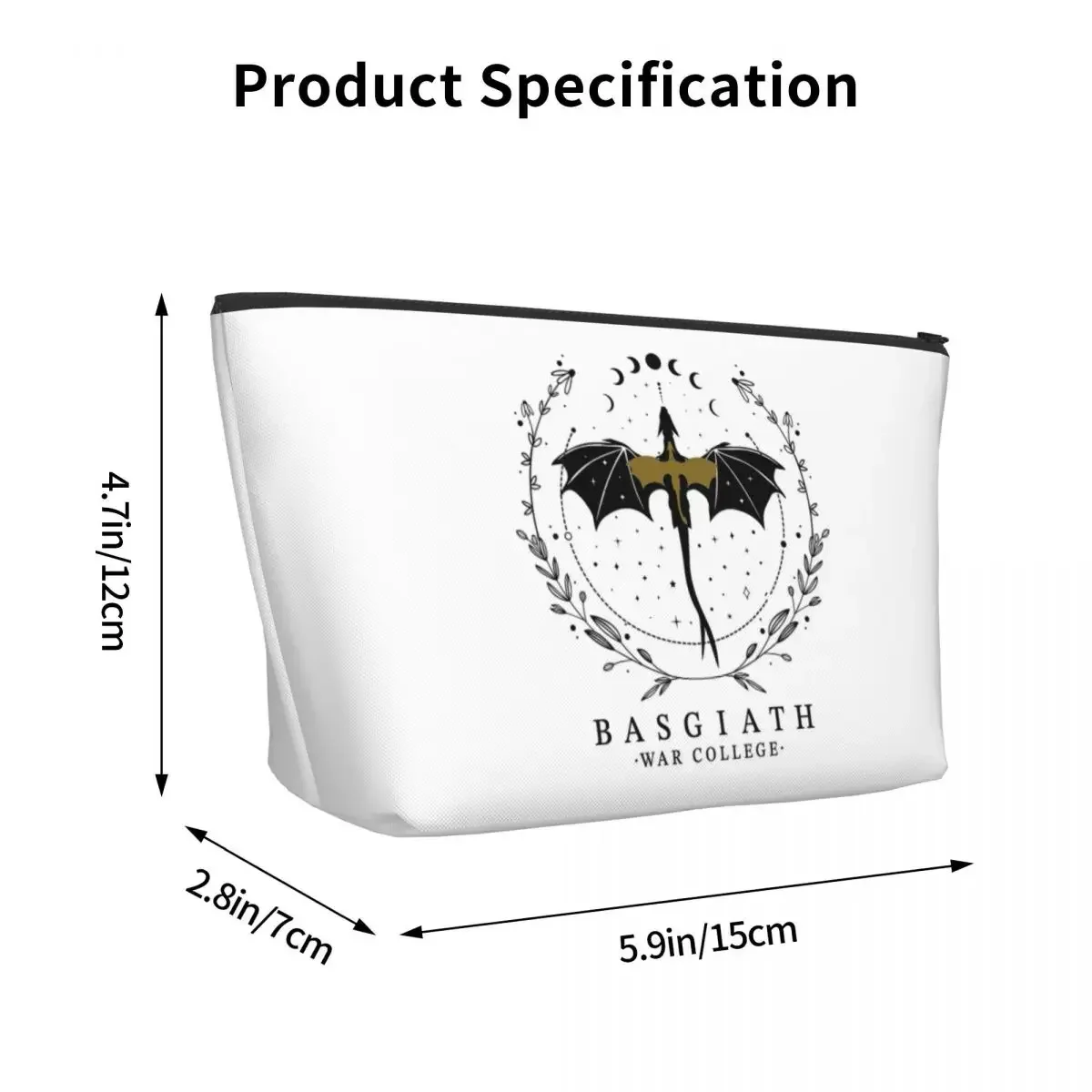 Basgiath War College Travel Cosmetic Bag Makeup Bag Key Storage Bag Cosmetic Case Cosmetics Organizer For Women Ladies Gift